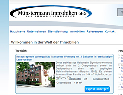 Münstermann Immobilien oHG – Website