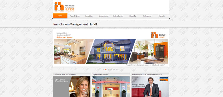 Immobilien-Management Hundt – Website