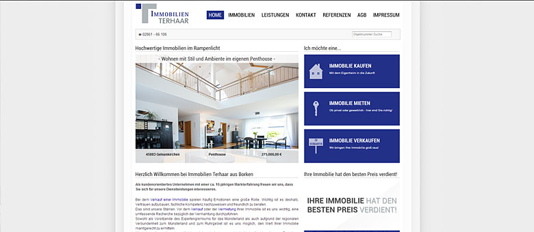 Immobilien Terhaar – Website